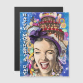 Happy Mom Funny Moederdag Kaart Magnet (Voorkant / Achterkant)