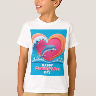 Happy Mom Whale Heart T-shirt
