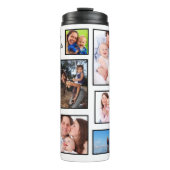 Happy Moments Making Memories Eleven Photo Collage Thermosbeker (Voorkant)