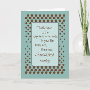 Happy Moments met Chocolate Birthday-kaart Kaart