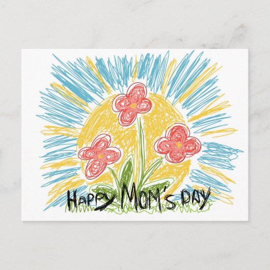 Happy Mom's Day - Bloemen - Briefkaart (Voorkant)