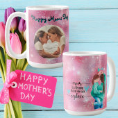Happy Moms Day Glitter Foto Mok Moederdag Gift