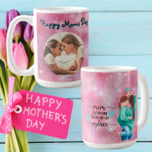 Happy Moms Day Glitter Foto Mok Moederdag Gift