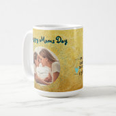 Happy Moms Day Glitter Foto Mok Moederdag Gift (Voorkant links)