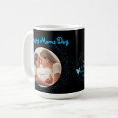 Happy Moms Day Glitter Foto Mok Moederdag Gift (Voorkant links)