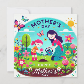 Happy Mom's Day Print Design Kaart