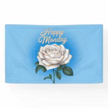 Happy Monday Blue Banner