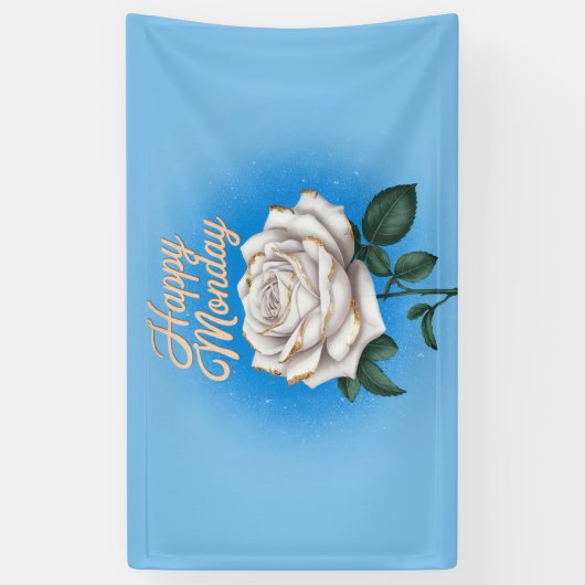 Happy Monday Blue Banner (Verticaal)