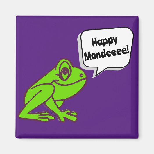 Happy Monday Frog Magneet (Voorkant)