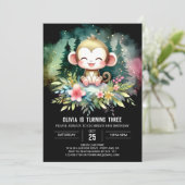 Happy Monkey Birthday Kaart (Staand voorkant)