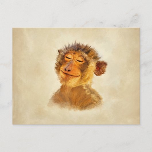 Happy Monkey Briefkaart (Voorkant)