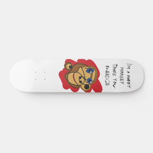 Happy Monkey Deck Persoonlijk Skateboard (Horizontaal)