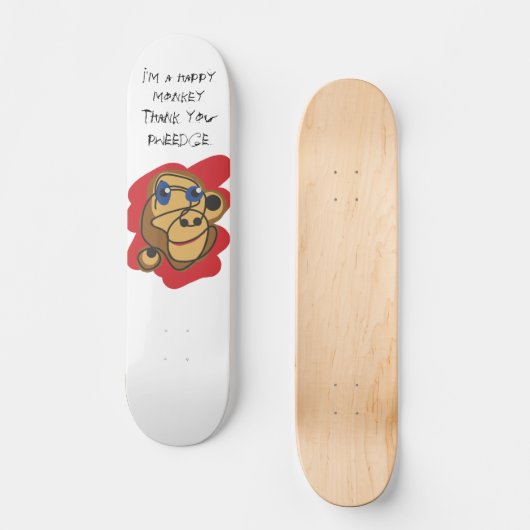 Happy Monkey Deck Persoonlijk Skateboard (Voorkant)