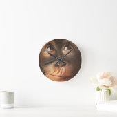 Happy Monkey glimlachend olie schilderend Oranguta Ronde Klok (Huis)