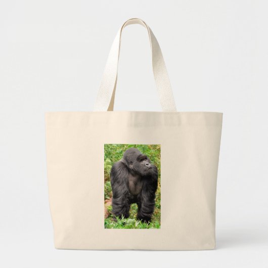 Happy Monkey Grote Tote Bag (Voorkant)