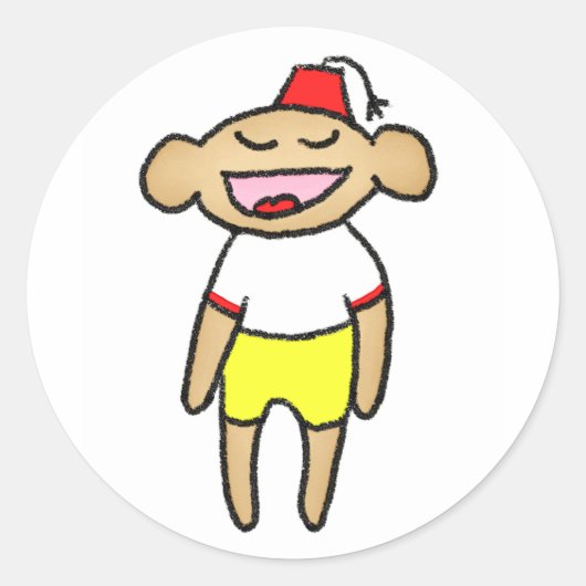 Happy Monkey Stickers (Voorkant)