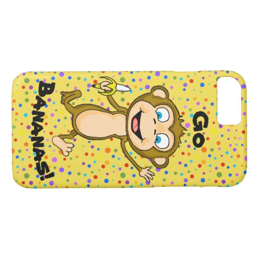 Happy Monkey-telefoontas Case-Mate iPhone Case (Achterkant (Horizontaal))