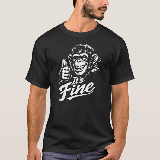 Happy Monkey Thumbs Up T-shirt (Voorkant)