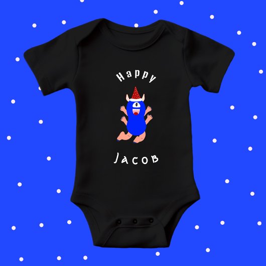 Happy Monster Baby Bodysuit