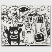 HAPPY MONSTER-cadeaupapier Cadeaupapier (Vlak)