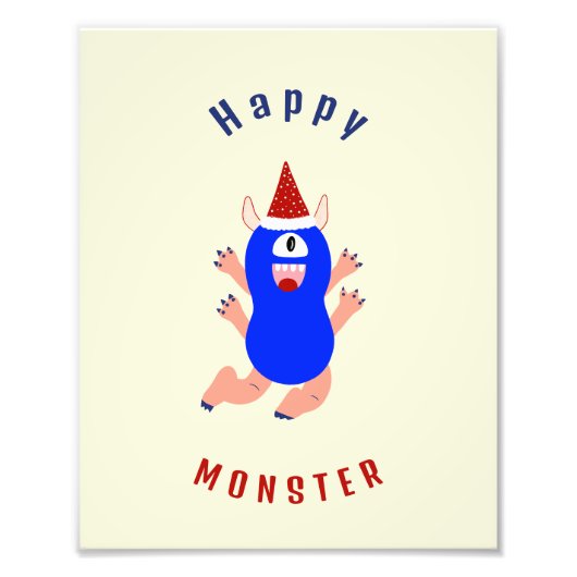 Happy Monster Foto Afdruk (Voorkant)