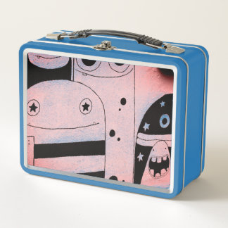 HAPPY MONSTER GRAFFITI DIY INITIAAL Metal Lunchbox