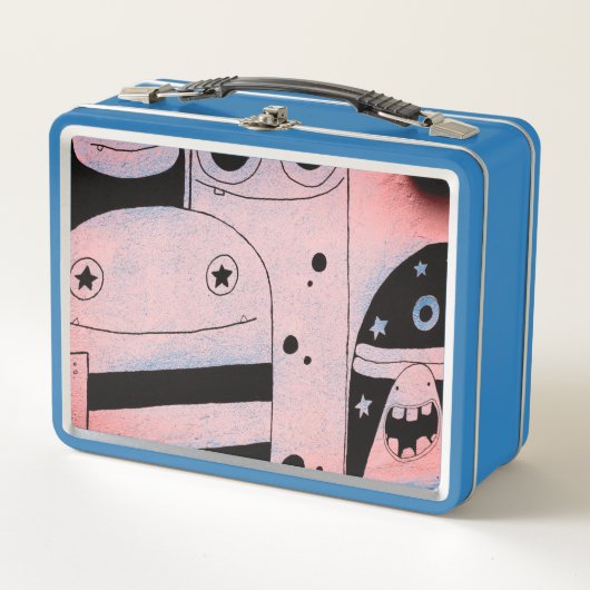 HAPPY MONSTER GRAFFITI DIY INITIAAL Metal Lunchbox (Voorkant)