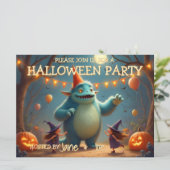 Happy Monster Halloween Party voor kinderen (Staand voorkant)