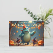 Happy Monster Halloween Party voor kinderen (Staand voorkant)