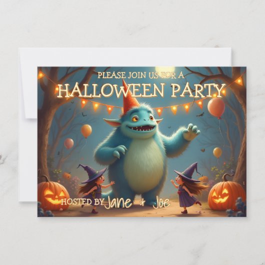 Happy Monster Halloween Party voor kinderen (Voorkant)