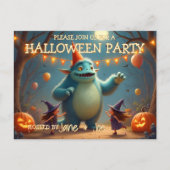 Happy Monster Halloween Party voor kinderen Feestdagenkaart (Voorkant)