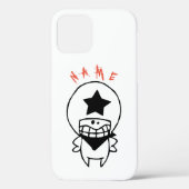 HAPPY MONSTER IPHONE 12 HOESJE DIY NAME Hoesje-Mat (Achterkant)