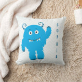 Happy Monster met voornaam, klein Kind Kussen (Deken)