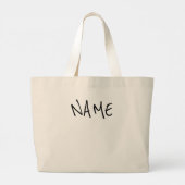 HAPPY MONSTER PERSONALISEERDE Canvas tas (Achterkant)