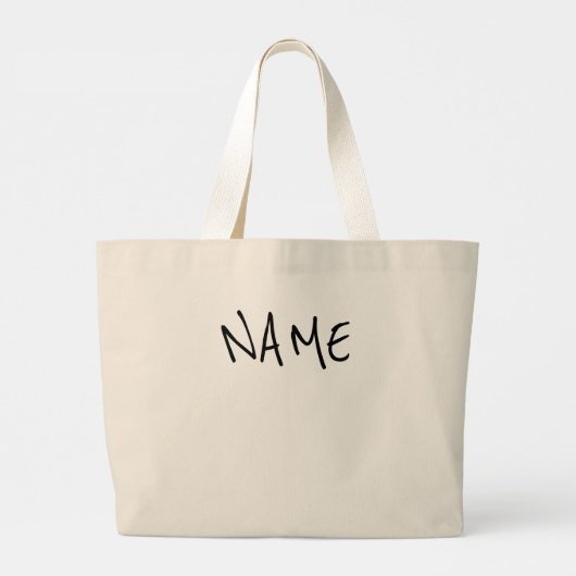 HAPPY MONSTER PERSONALISEERDE Canvas tas (Achterkant)