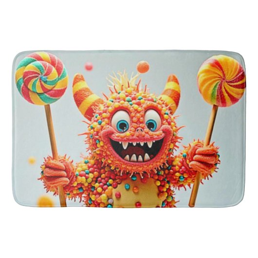 Happy Monster Snoep Delight Design Badmat (Voorkant)