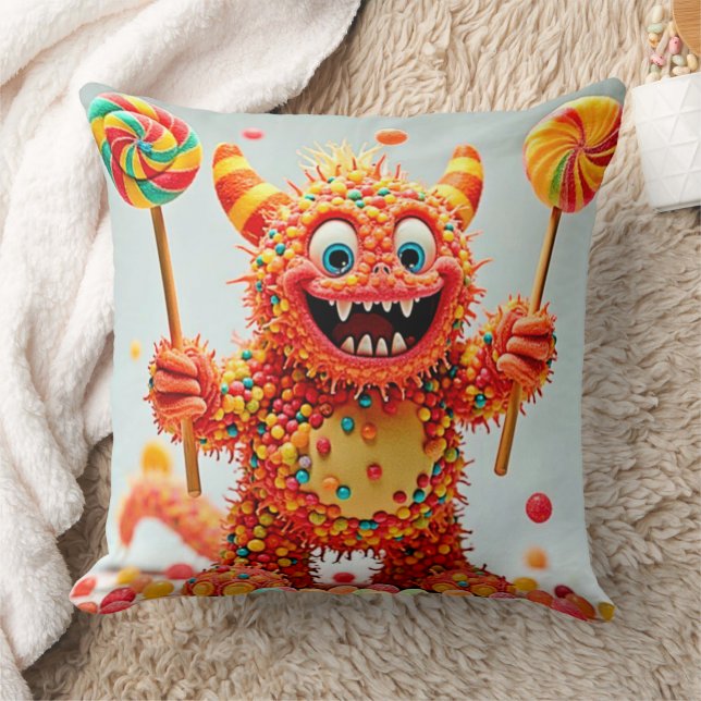 Happy Monster Snoep Delight Design Kussen (Deken)