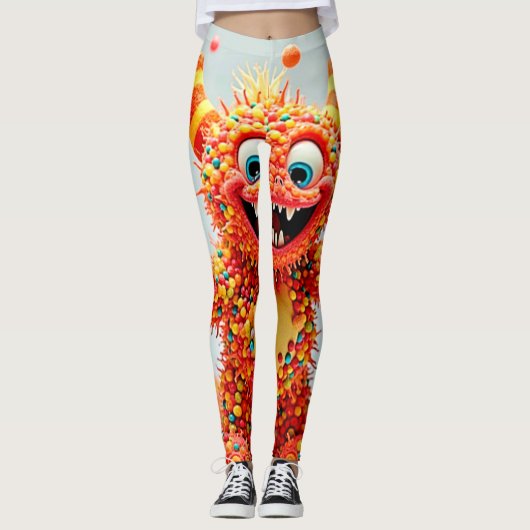 Happy Monster Snoep Delight Design Leggings (Voorkant)