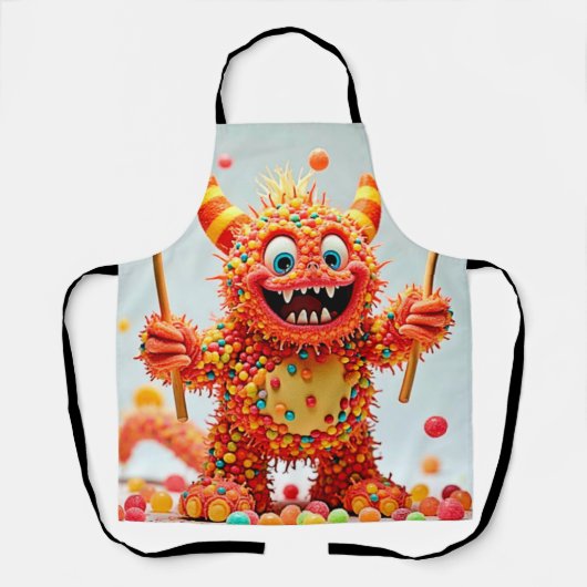Happy Monster Snoep Delight Design Schort (Voorkant)