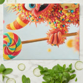 Happy Monster Snoep Delight Design Theedoek (Gevouwen)