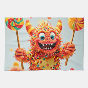 Happy Monster Snoep Delight Design Theedoek