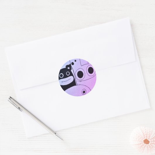 HAPPY MONSTER  Sticker (Envelop)