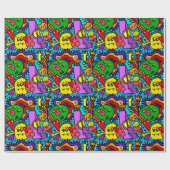 HAPPY MONSTER Wrapping Paper Cadeaupapier (Vlak)