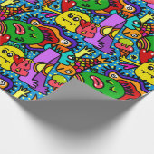 HAPPY MONSTER Wrapping Paper Cadeaupapier (Hoek)