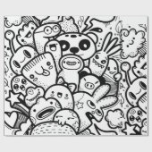 HAPPY MONSTER Wrapping Paper Cadeaupapier (Vlak)