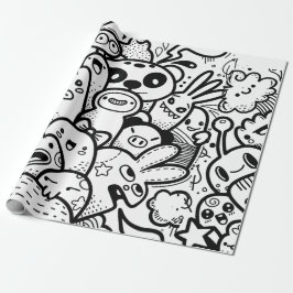 HAPPY MONSTER Wrapping Paper Cadeaupapier