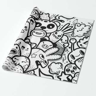 HAPPY MONSTER Wrapping Paper Cadeaupapier