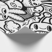 HAPPY MONSTER Wrapping Paper Cadeaupapier (Hoek)