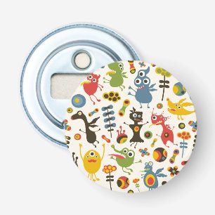 Happy Monsters Button Flesopener