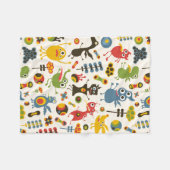 Happy Monsters Fleece Deken (Voorkant (Horizontaal))